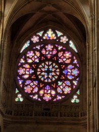 Beautiful rose window at St. Vitrus Cathedral
